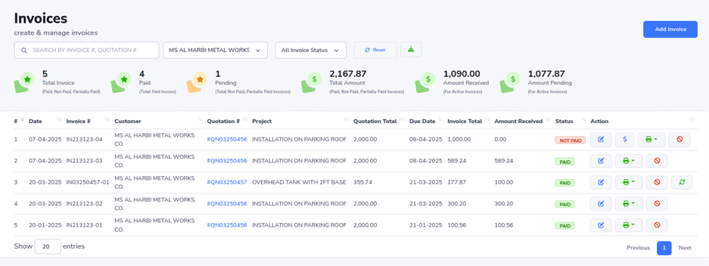 Invoicing & Payments
