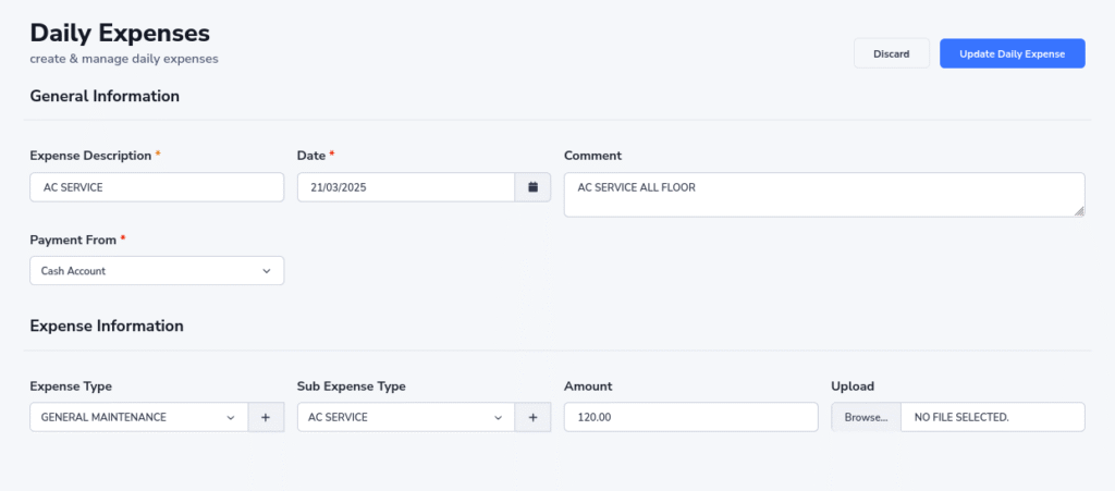 Expenses & Petty Cash Management
